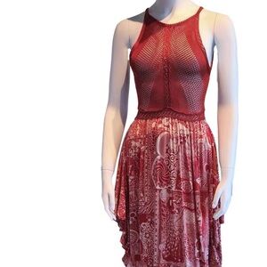 Jean Paul Gaultier Burgundy Asymmetrical Dress